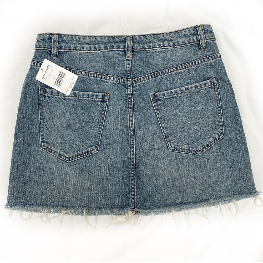 FREE PEOPLE COPPER BLUE FULL ZIP SKIRT - Picture 2 of 3